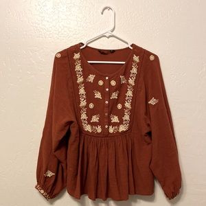 Zara Peasant Blouse